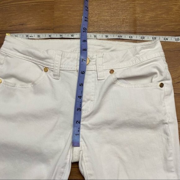 Tory Burch White Cropped Jean Women Size 25 - Picture 5 of 10